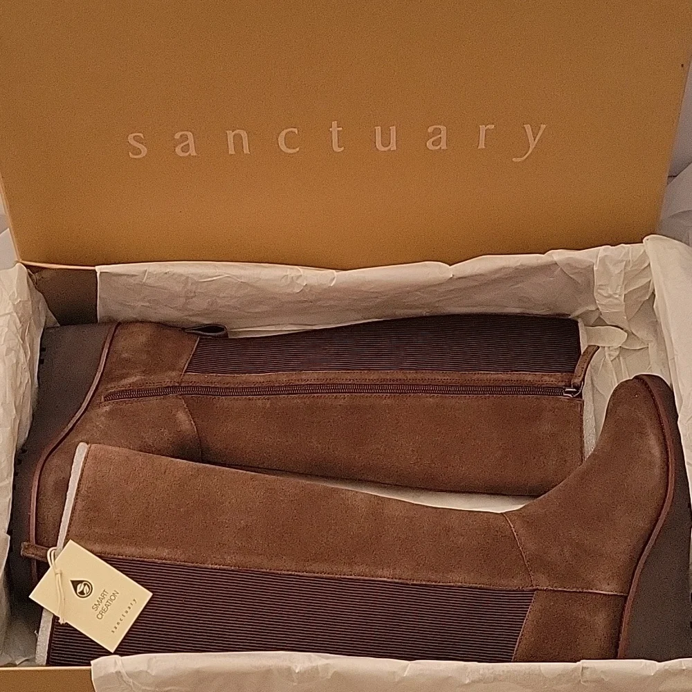 Sanctuary NWT Effect Java Knee-High Wedge Boots Size 6.5M